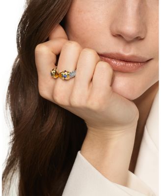 Renaissance&reg; Color Ring in Sterling Silver with 14K Yellow Gold, 9.9mm