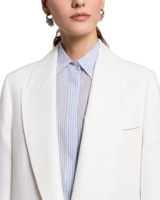 Linen Single Button Blazer