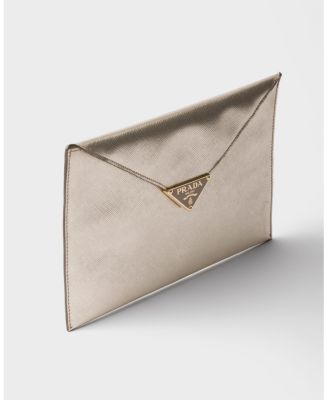 Saffiano Leather Envelope Clutch