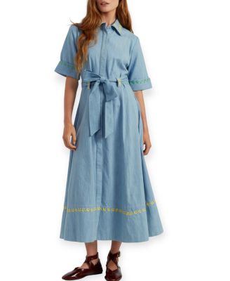  Women's Chambray Buttercup Shirt Dress
