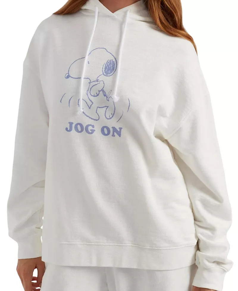 Chinti & Parker Women's Cotton Jog On Snoopy Hoodie