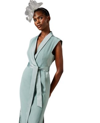 Tux Satin Midi Dress