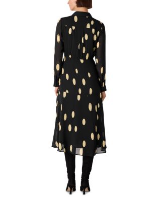 Abstract Spot Ruffle Dress