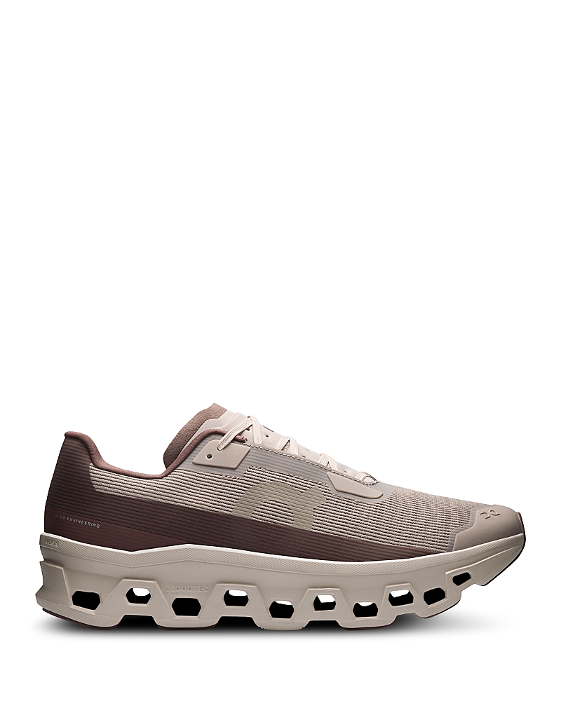 On Men's Cloudmonster Void Sneakers in Fog/Pearl