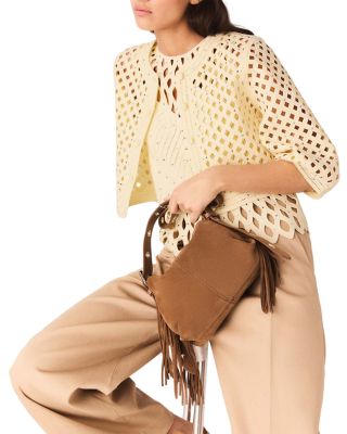 Rhinestone Crochet Cardigan