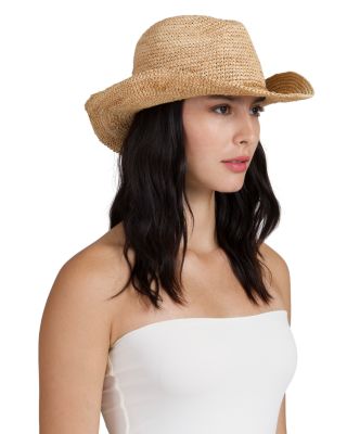 Winona Crochet Raffia Packable Cowboy Hat