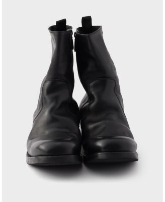  Men's Leather Zipper Boots