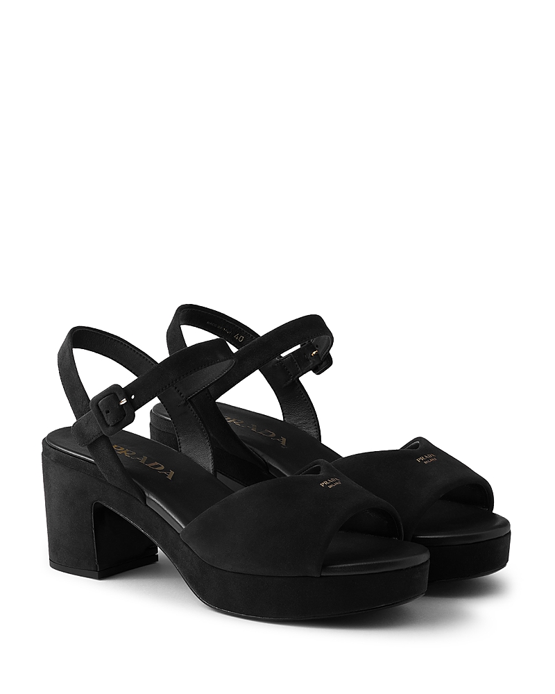 Prada Women's Padded Suede Sandals
