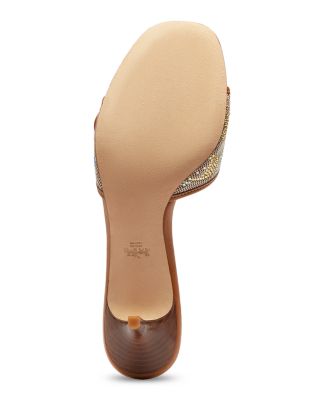 Women's Margot Crystal Signature Jacquard Kitten Heel Sandals