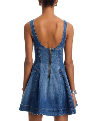 Flared Denim Mini Dress