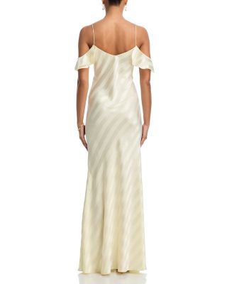 Satin Striped Maxi Dress