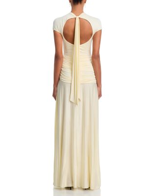 Draped Jersey Maxi Dress