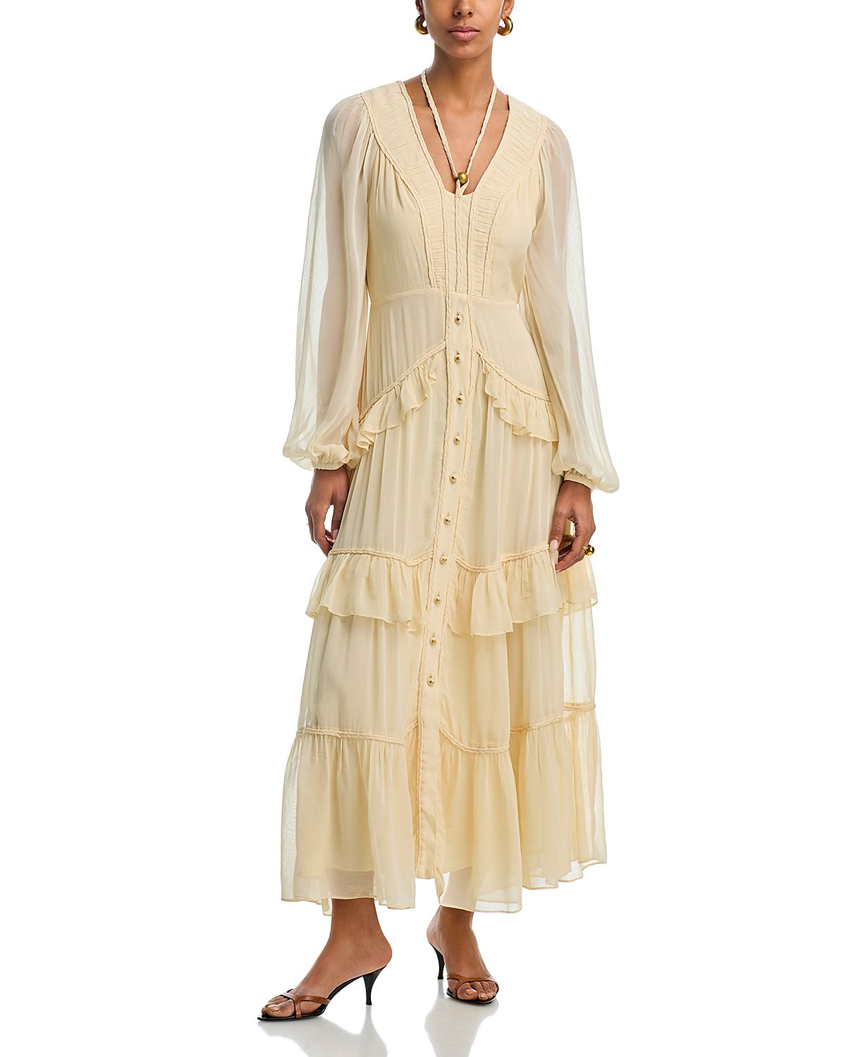 Farm Rio Ruffle Maxi Dress