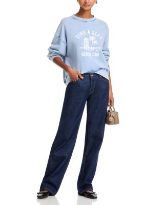 Beach Club Tumble Washed Brandy Pullover Sweatshirt