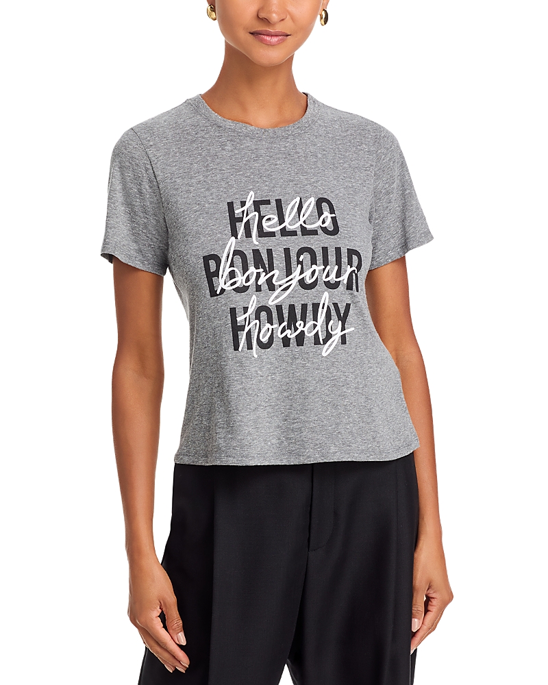 Cinq a Sept Hello Bonjour Howdy Shrunken Tee