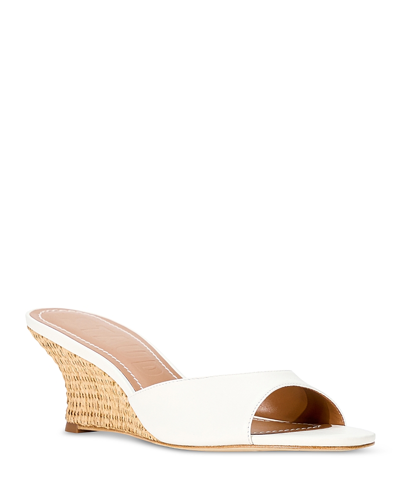 Staud Women's Brigitte Leather Wedge Sandals