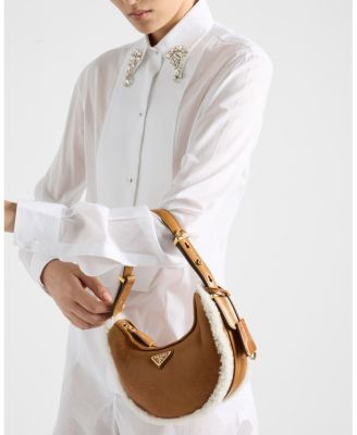 Arque Small Shearling Shoulder Bag