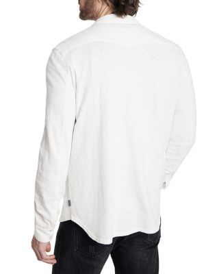 Arvon Cotton Textured Knit Button Down Western Shirt 