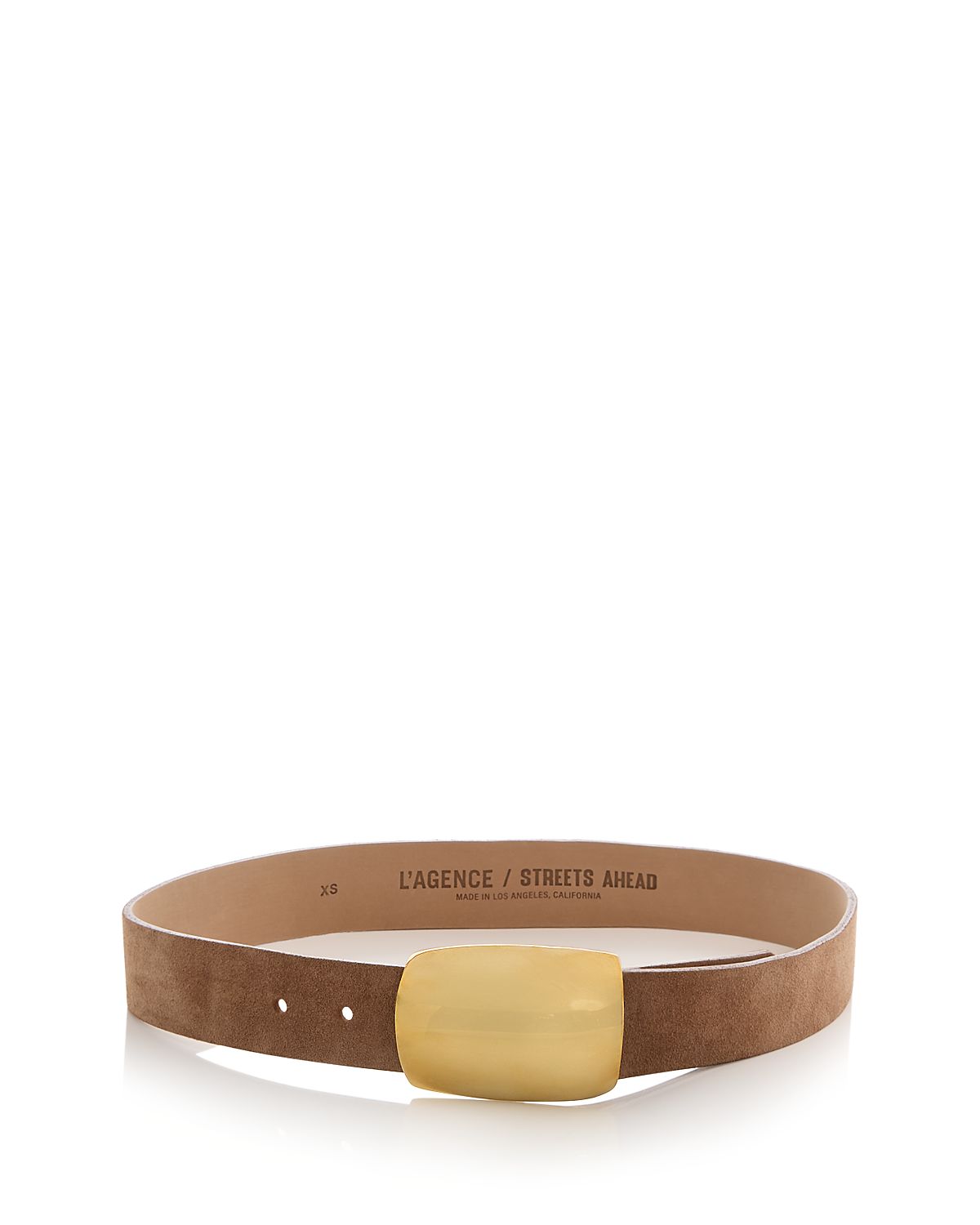 L'Agence Women's Milou Domed Suede Belt