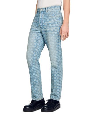 Regular Fit Square Cross Jeans in Sky Blue