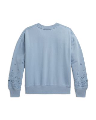 Girls' Eyelet French Terry Sweatshirt - Big Kid