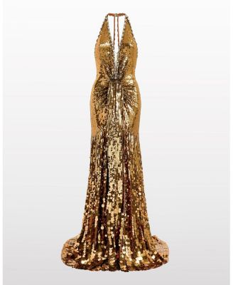 Lisette Sequin-Embellished Maxi Dress