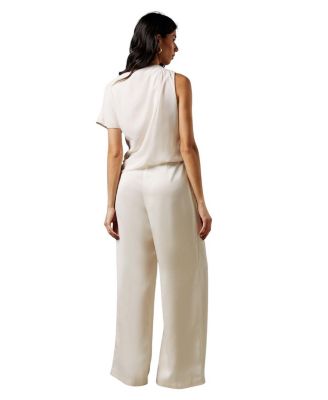 One Shoulder Drape Jumpsuit
