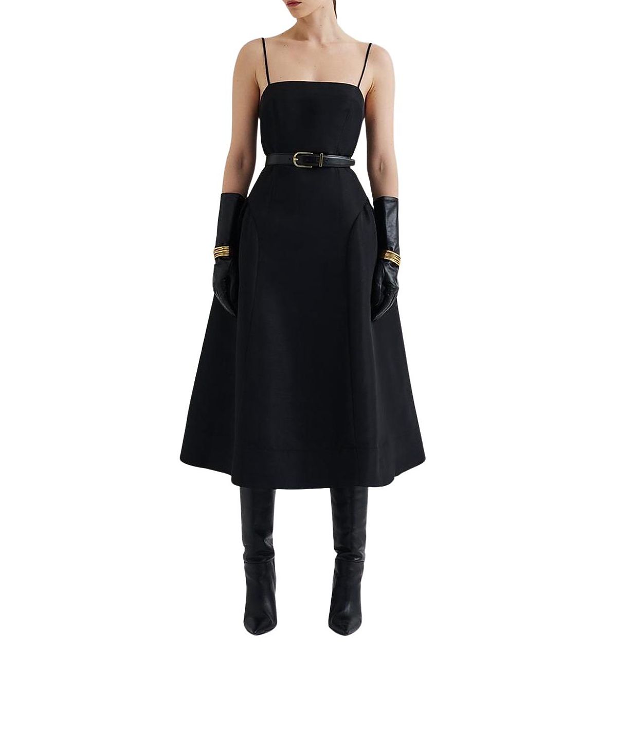 Malina Calista Exaggerated Hip Midi Dress