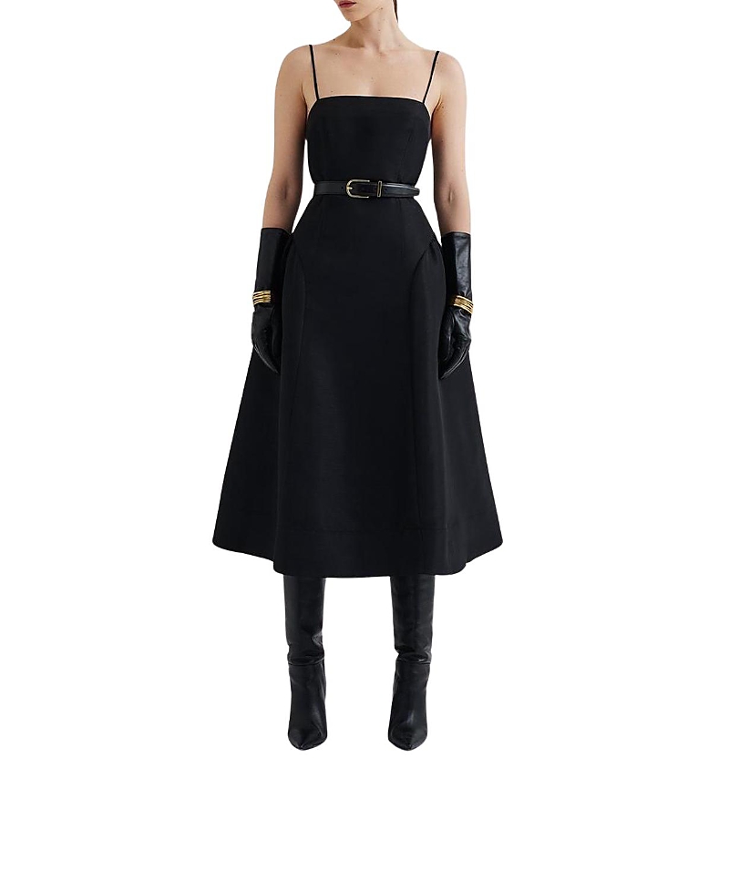 Malina Calista Exaggerated Hip Midi Dress