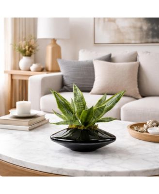 Tropical Tapered in Round Glass Vase Arrangement