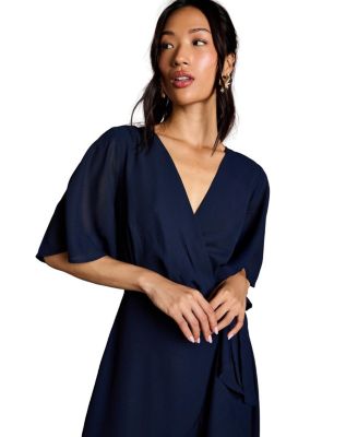 Angel Sleeve Bridesmaid Maxi Dress