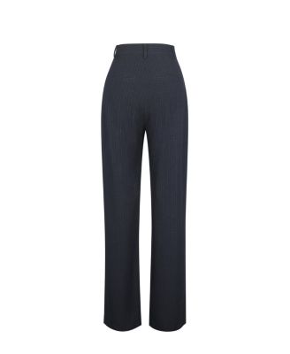  Quinnie Striped High-Waisted Straight Leg Pants