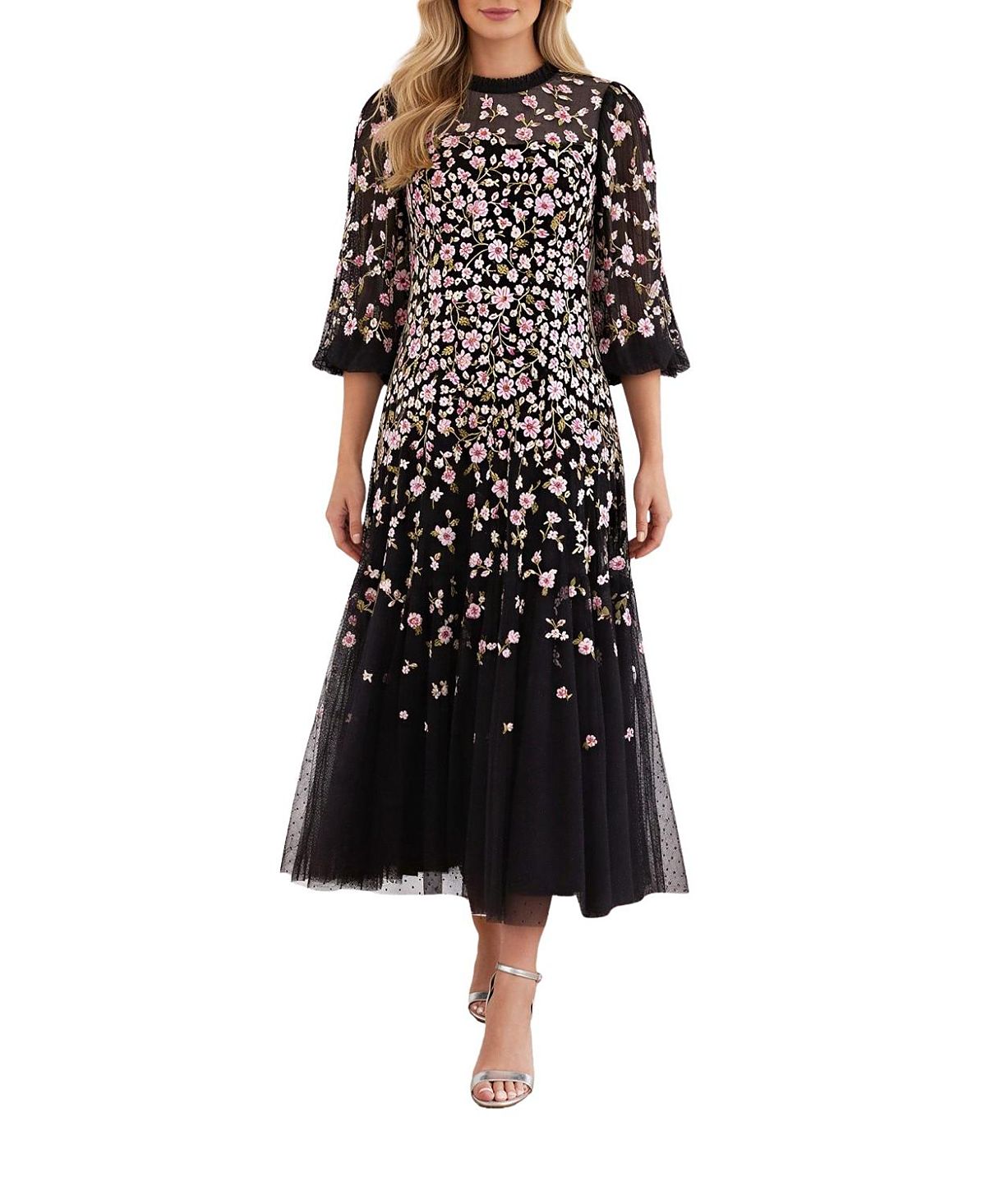 Needle & Thread Sylvia Round Neck Ankle Gown