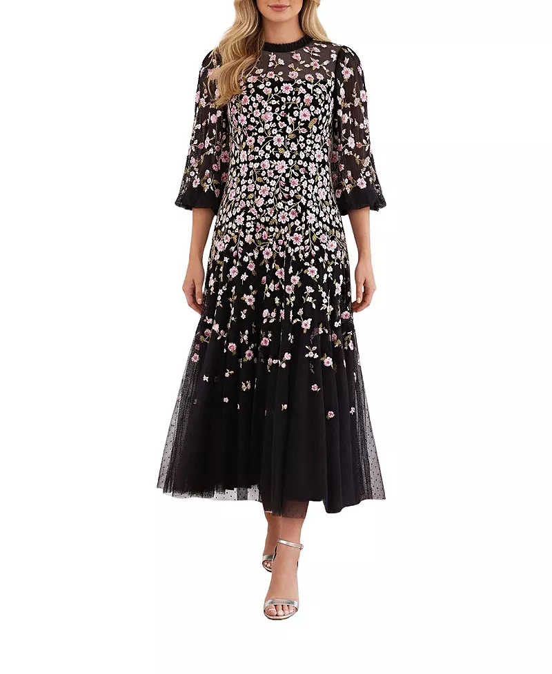 Needle & Thread Sylvia Round Neck Ankle Gown