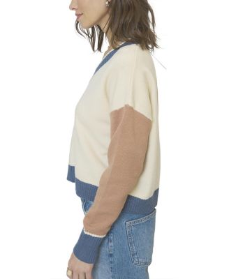  Women's Myra Colorblocked Vneck Sweater