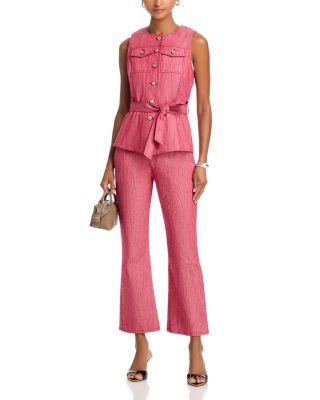 Colored Denim Stevie High Rise Ankle Jeans in Chilli Pepper