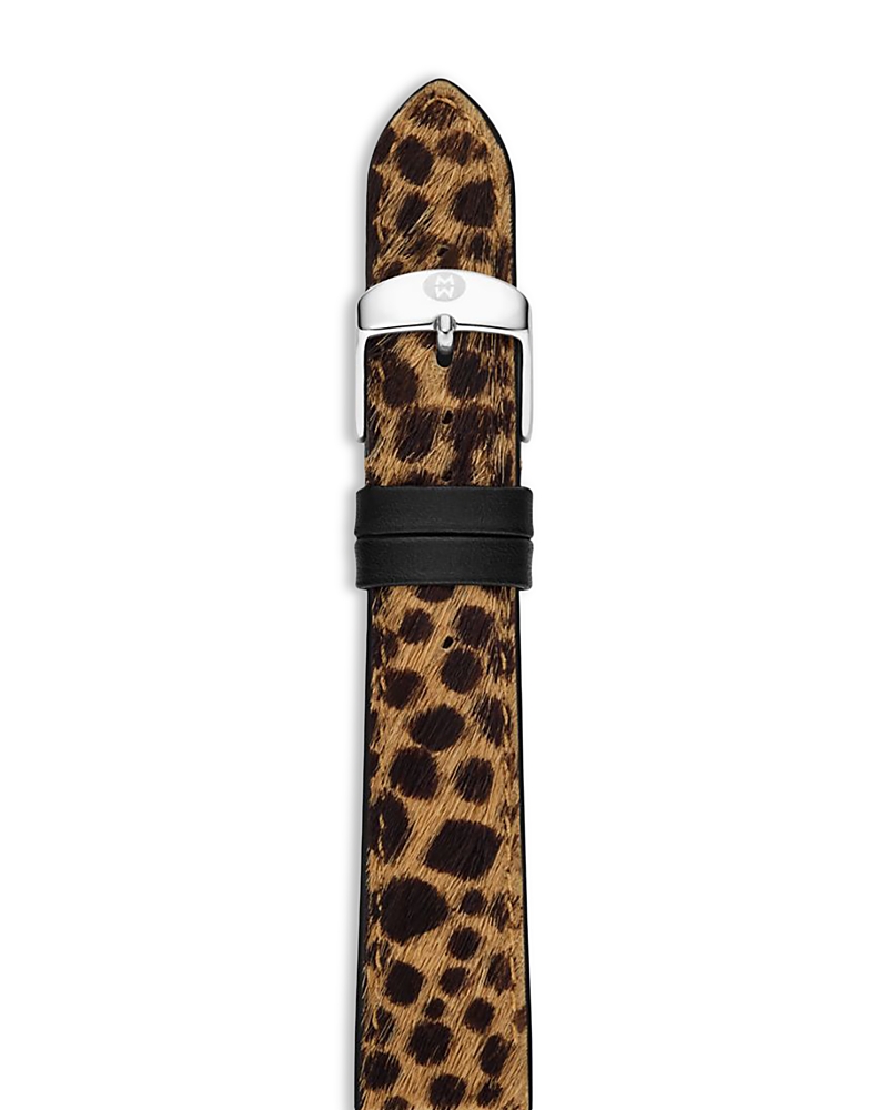Michele Leopard Print Calf Hair Watch Strap, 16mm · OS