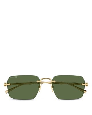 Rectangular Rimless Sunglasses, 56mm