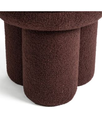  Trina Pillar Base Fabric Ottoman