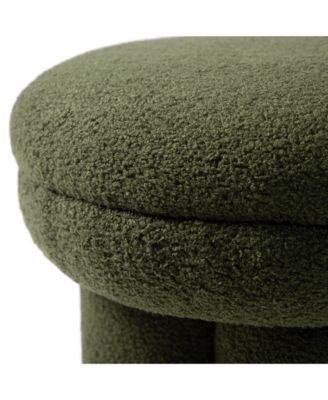  Trina Pillar Base Fabric Ottoman