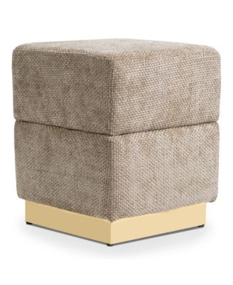  Lyra Chenille Cube Storage Ottoman