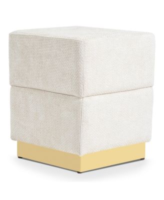  Lyra Chenille Cube Storage Ottoman