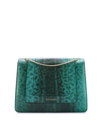  Large Serpenti Forever Square Shoulder Bag Python