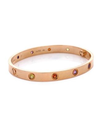  Love 10 Stone Bracelet 18K Rose Gold with Garnet, Amethyst and Sapphire