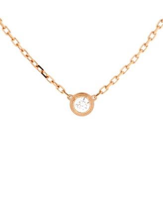  Small Cartier D'Amour Pendant Necklace 18K Rose Gold with Diamond, 14.75 - 16"