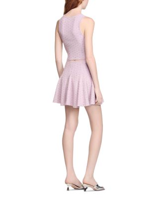 Rhinestone Embellished Knit Crop Top