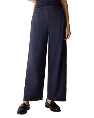 Stretch Jersey Straight Leg Ankle Pants
