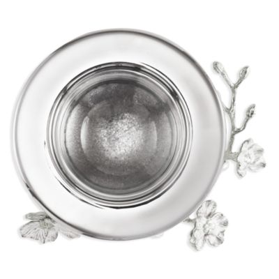 Silver Orchid Caviar Dish With Spoon