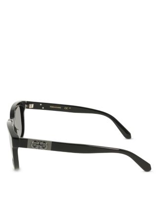 Color Block Temple Rectangular Sunglasses, 54mm