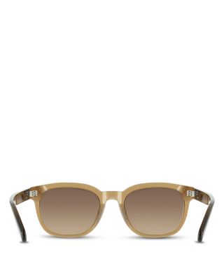 Color Block Temple Rectangular Sunglasses, 54mm